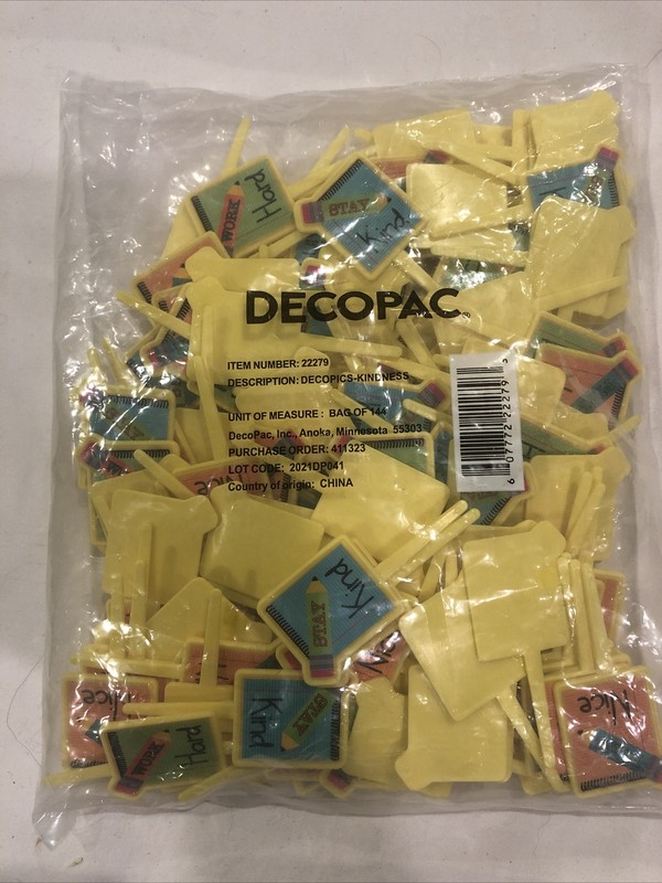 DecoPac Decopics-Kindness Cupcake Toppers 144 count Bag NEW (Item #22279)