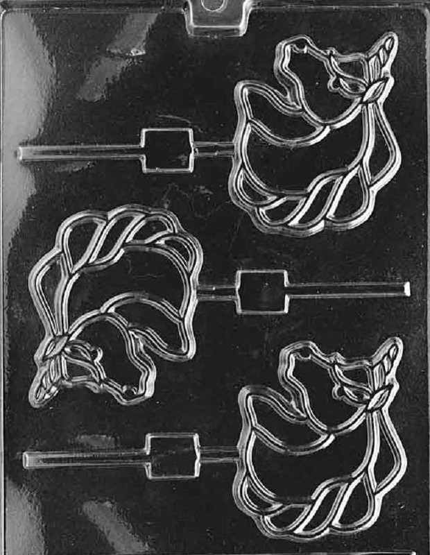 A009 Unicorn Lolly Lollipop Chocolate Candy, Plaster or Soap Mold gallery