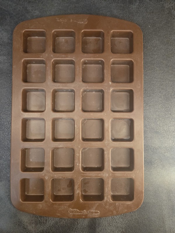 Wilton Brown Silicone Square Mold & Metal Non-Stick Quilted Rectangle Candy Pan gallery