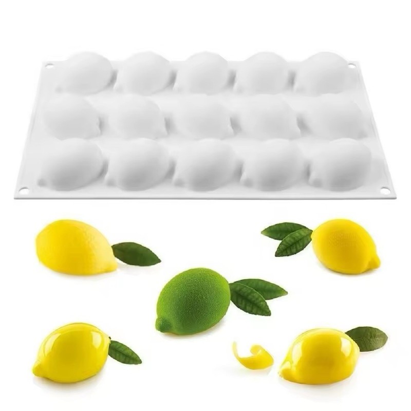Realistic Silicone Food Fruit Mould for Lemon for 15pcs