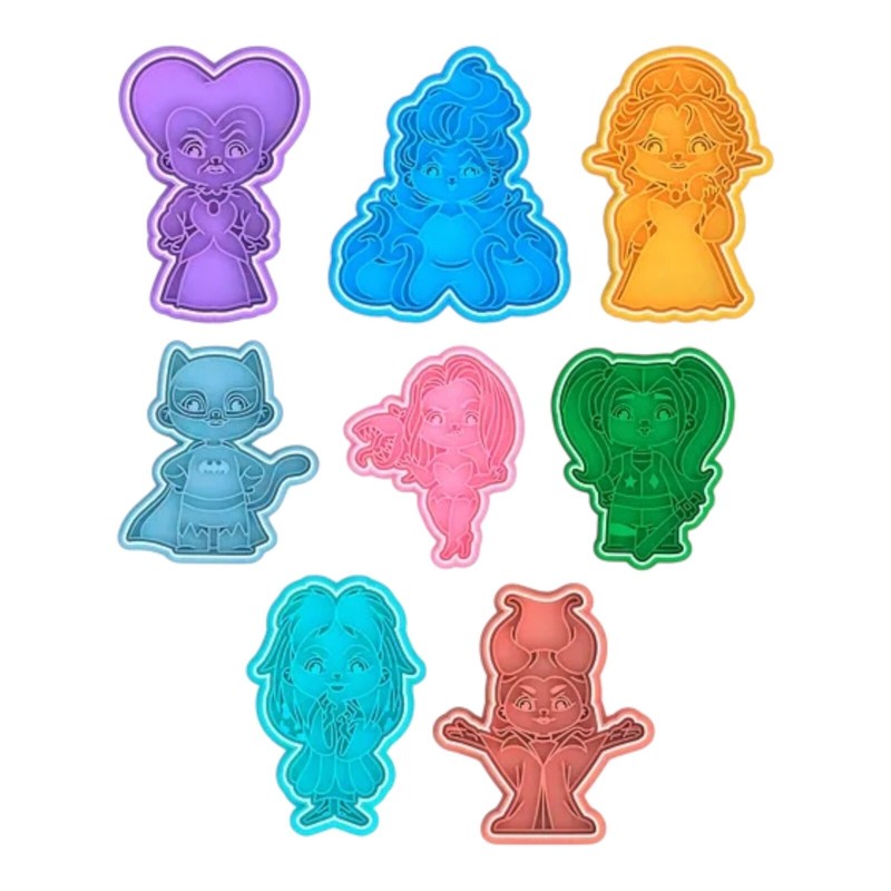3D Printed Villains From Cartoons Movies 8 Cookie Cutter 8-Piece Set | Baking gallery