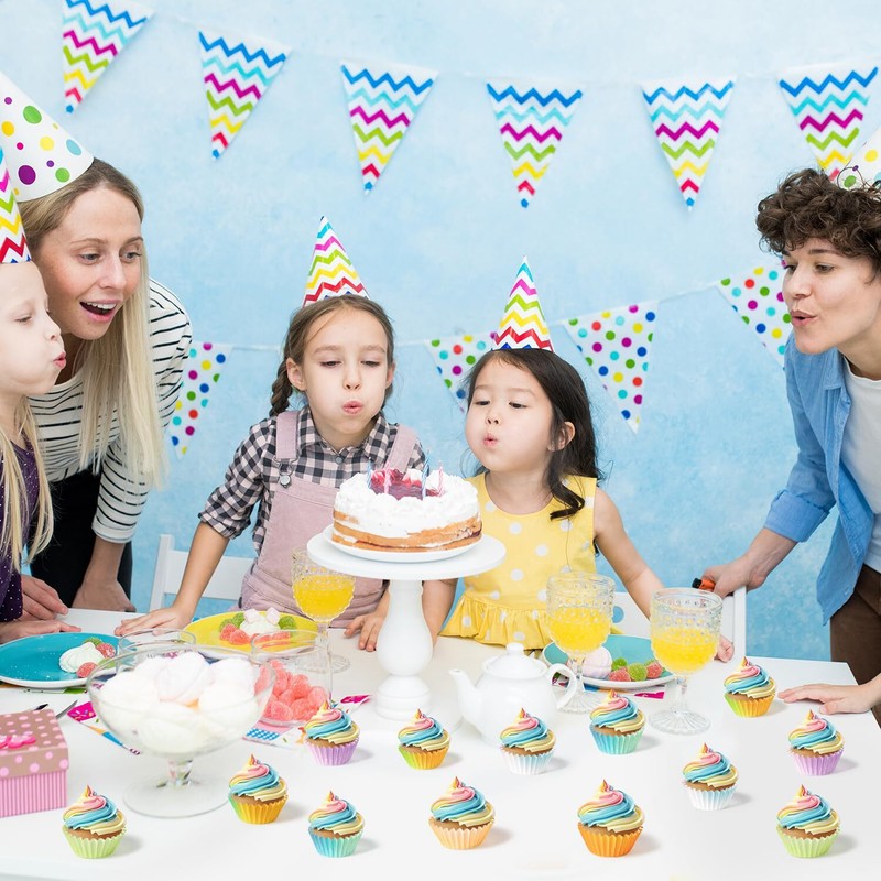 600 PCS Mini Gradient Cupcake Liners Orange Blue Green 10 Styles Baby Shower gallery
