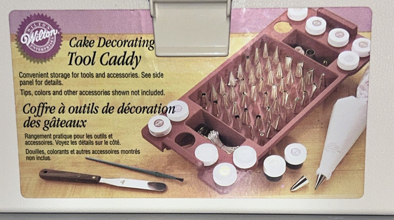 Vtg Wilton Cake Decorating Tool Caddy Organizer Case with Accessories #409-860 gallery