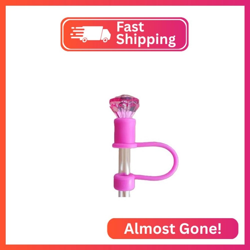 Shining Diamond Silicone Straw Topper for Stanley 30&40 Oz, Cover Cap,Splash Pro