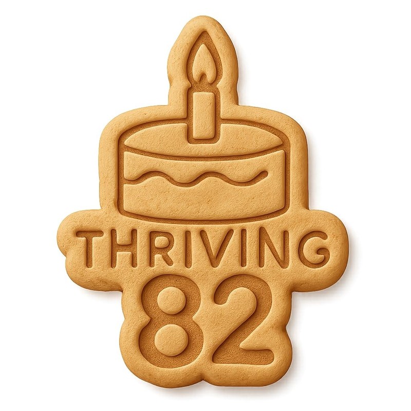 Thriving 82 Design 2 Cookie Cutter & Stamp, Fondant & Clay – 4×3.2″