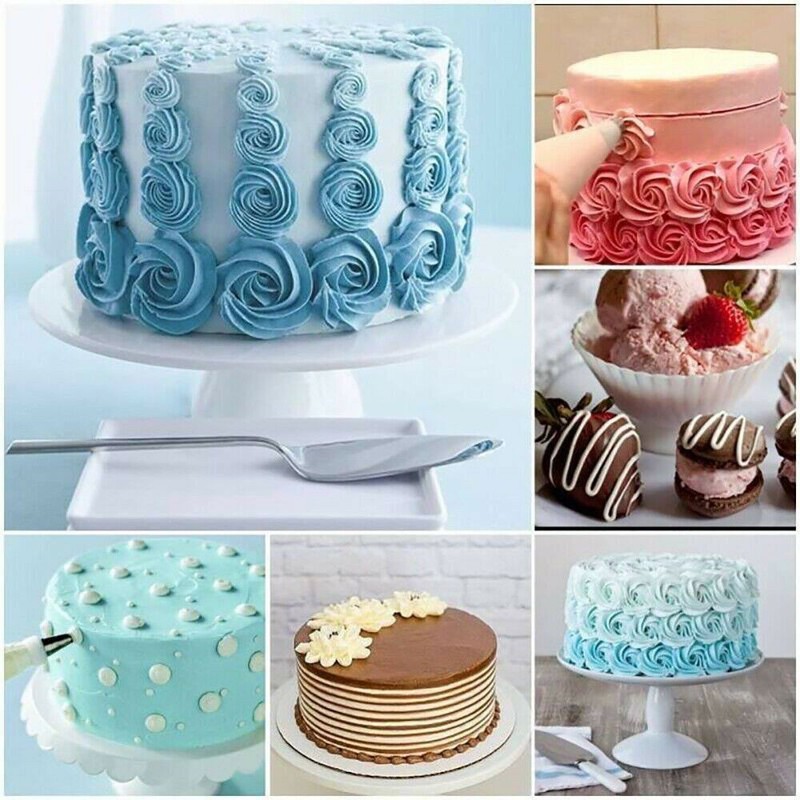 42Pcs Icing Piping Nozzles Pastry Tips Cake Decor Coupler Flower Nails DIY Set gallery