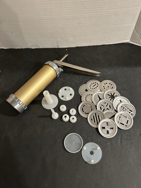 Vintage Sawa 2000 Deluxe Metal Cookie Press Decorator Gun Made In Sweden gallery