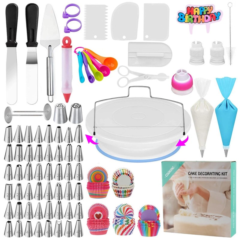475pcs Complete Cake Decorating Kit, Tools with Medium, Blue