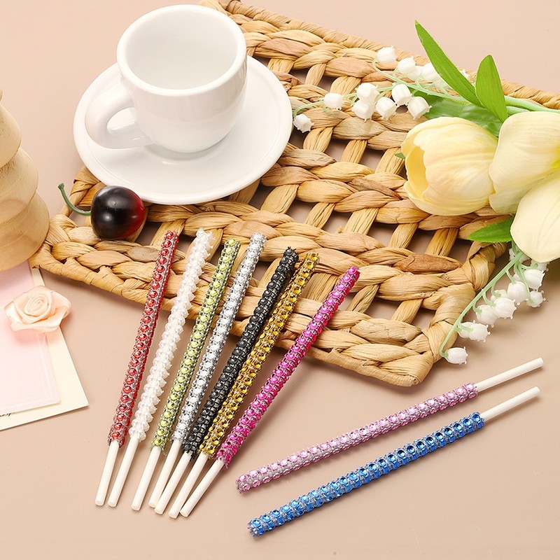 24 Pcs Bling Cake Lollipop Sticks, Glitter Rhinestone Lollipop Sticks, Pearl gallery