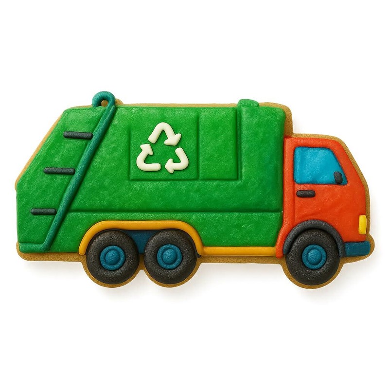 Garbage Truck Cookie Cutter & Stamp Set - 4.25 Inch (Random Color) gallery