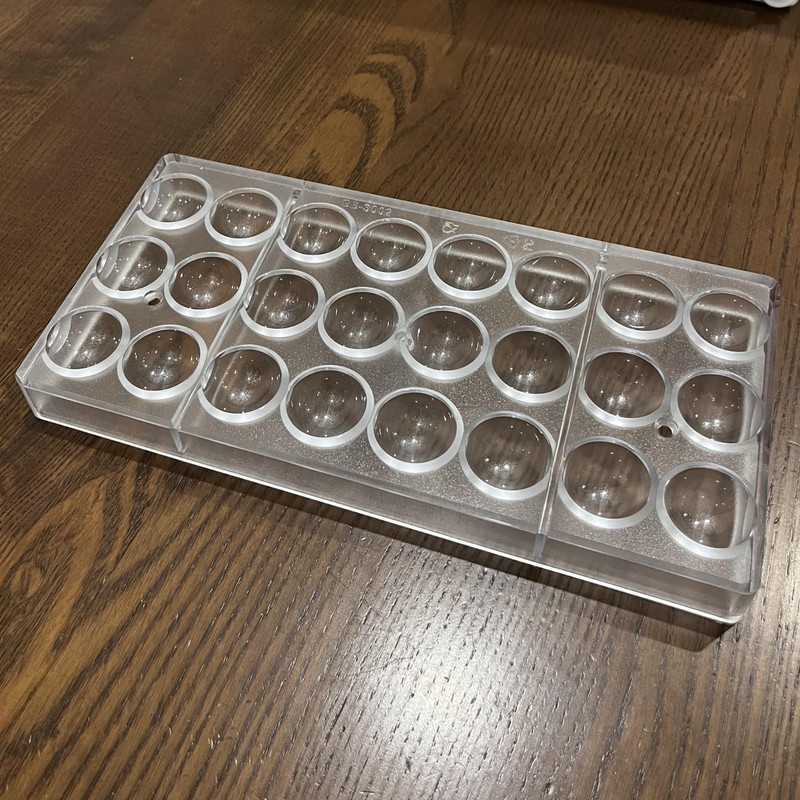 Semi Sphere Chocolate Mould - 1.2" Polycarbonate Hemisphere Mold for Baking & De gallery