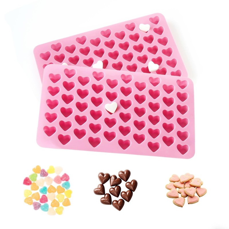 2 Pack Heart Chocolate Mold Heart Silicone Molds Mini Heart Chocolate Mold