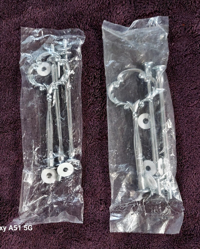 2 Sets Cake Stand Hardware, 3 Tiers Mini Sunflower Silver Color