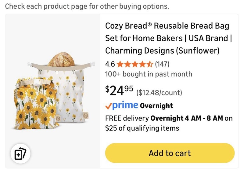 Cozy Bread® Reusable Bread Bag Set for Home Bakers | USA Brand gallery