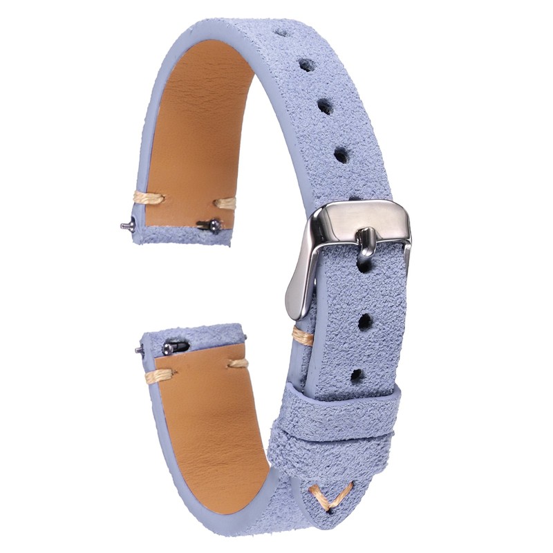 Purple 14mm Suede Watch Strap, Quick Release