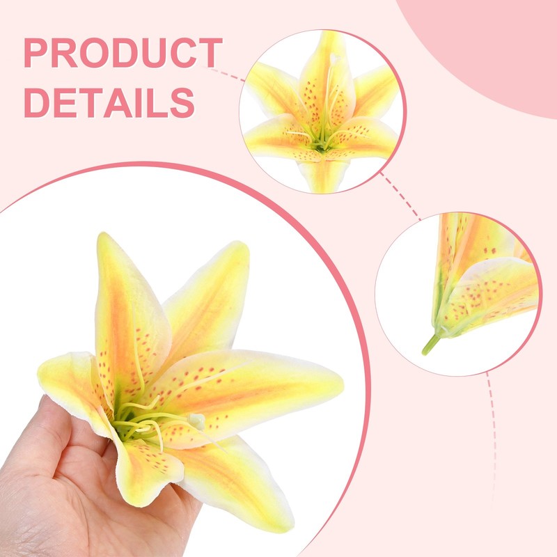 24-Pack Artificial Flowers Bulk, Light Yellow Fake Chrysanthemum Floral for DIY gallery