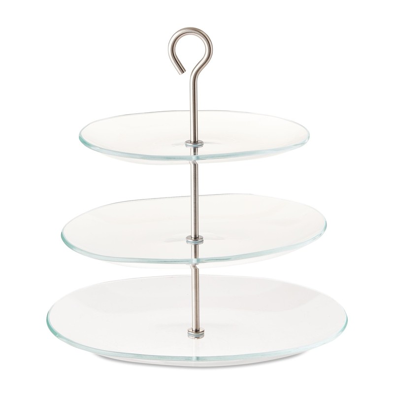 12.87" x 13" Glass 3-Tier Dessert Stand by gallery