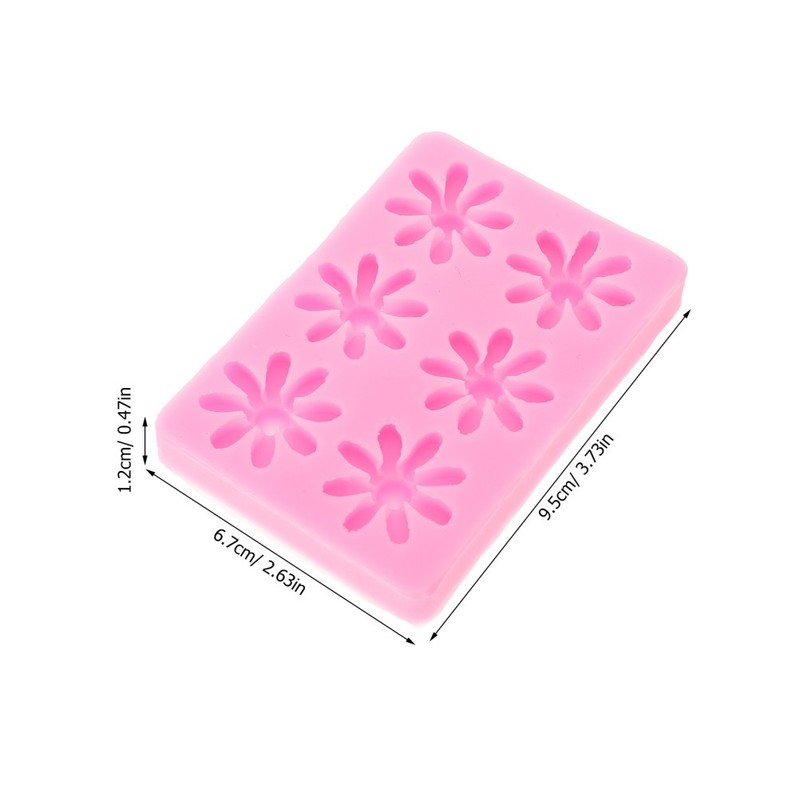 4pcs Silicone Candy Molds For Chocolate Baking Flower Design 6 Slots 2.8 cm gallery