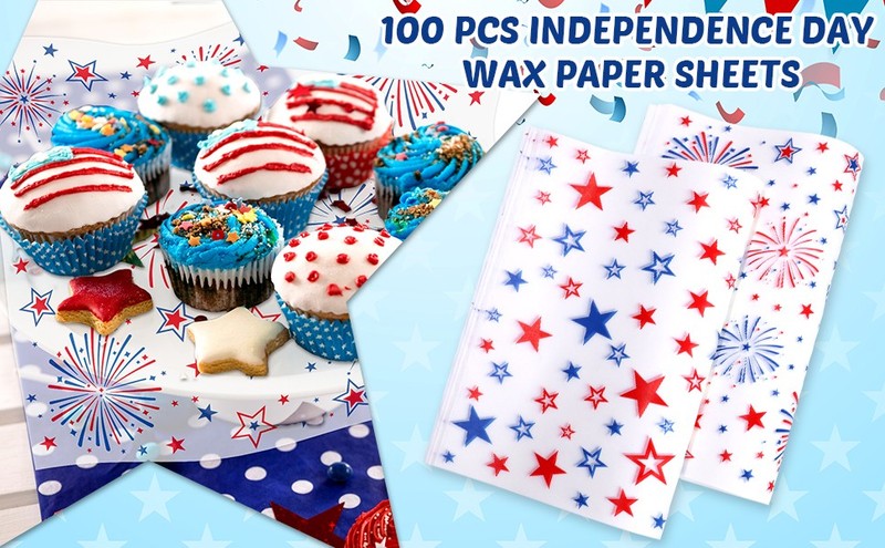 4th of July Wax Paper Sheet 100PCS Firework Parchment Paper gallery