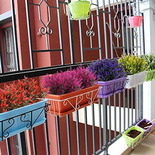 Artificial Greenery Lavender Fake Shrubs Flowers UV Resistant 8 Bundles Purple gallery