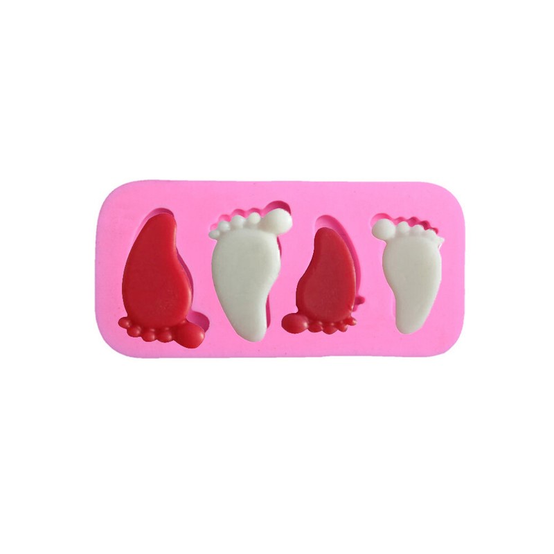 3D Baby Feet Mold Chocolate Fondant Cake Decorating Baking Tool Silicone Mould gallery