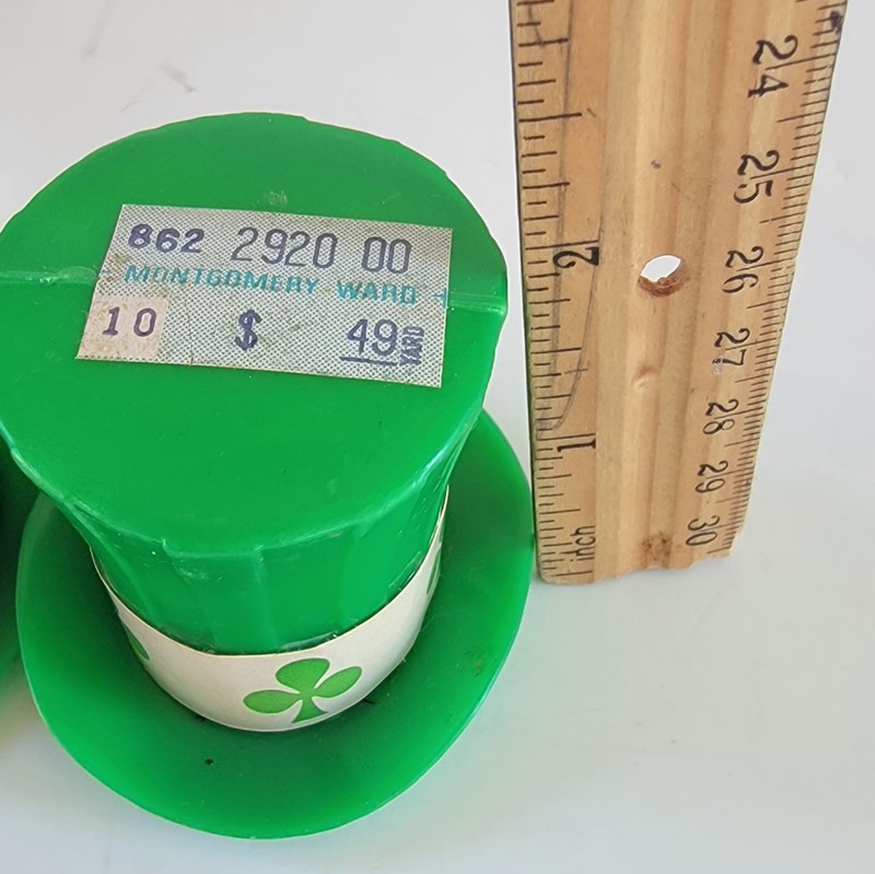 Two Vtg Wilton Hat San Patrick's Day Cake Decoration Topper Hong Kong #60643 gallery
