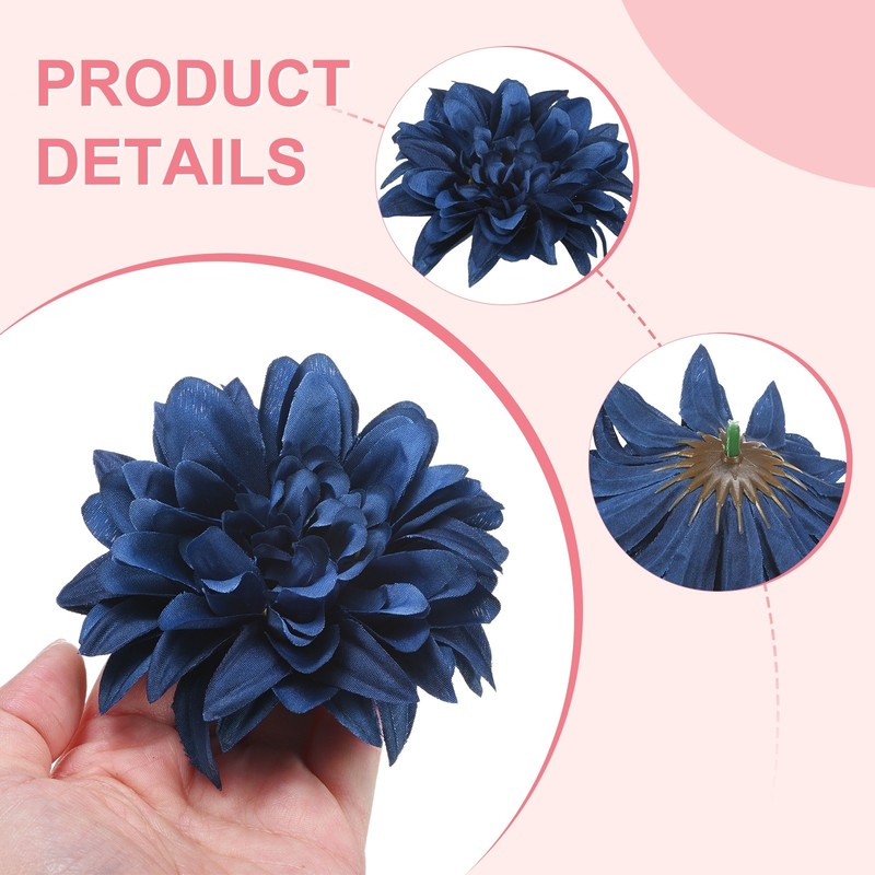 15 Artificial Flowers in, Fake Chrysanthemum Blue Fog for DIY gallery