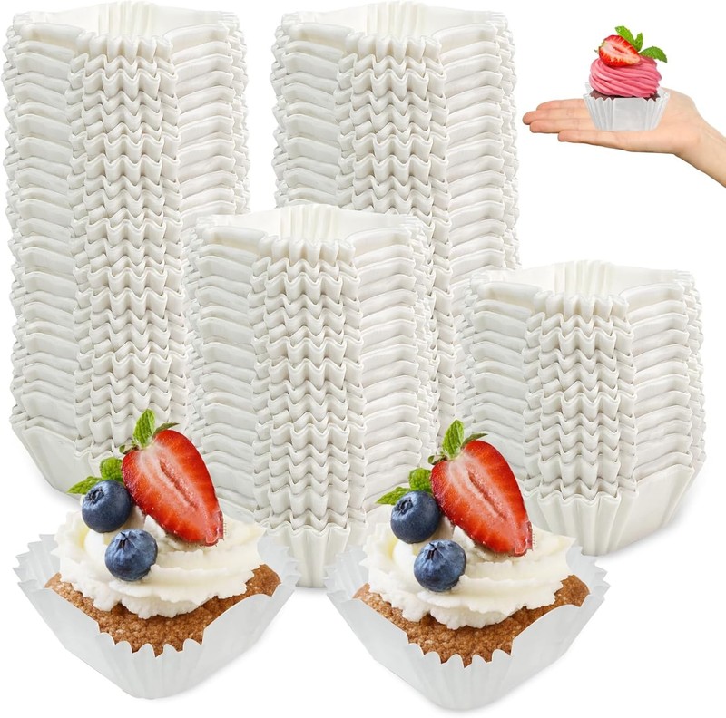 1000PCS Disposable Square Baking Cups Cupcake Liners Party Decor