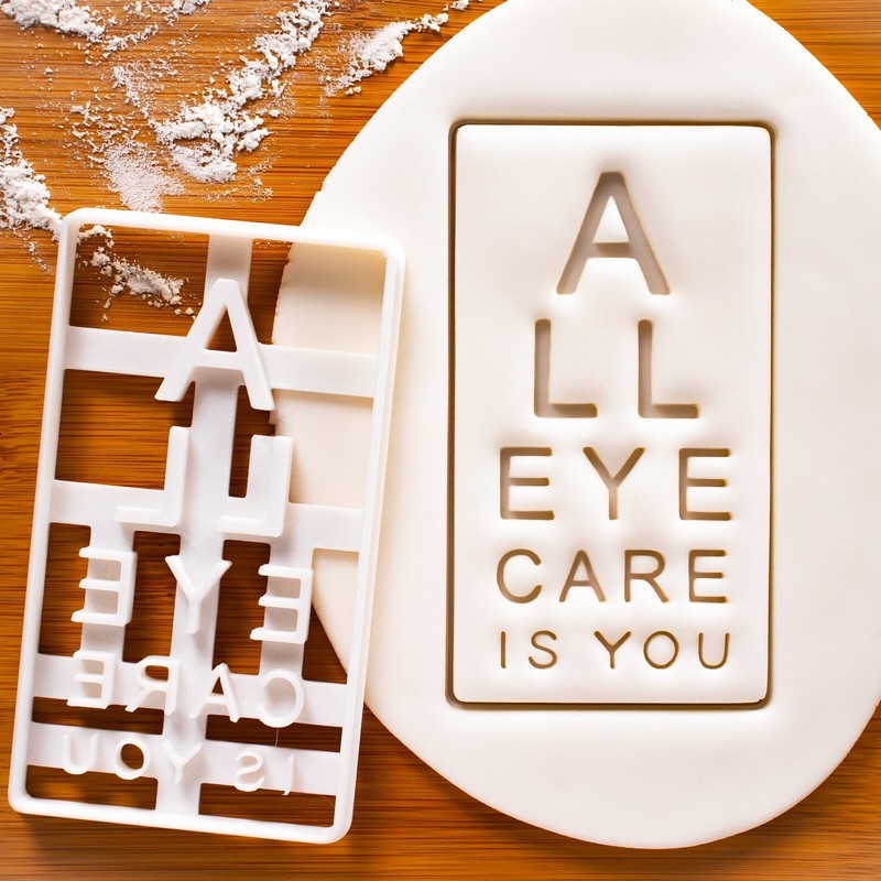All Eye Care Is You Snellen Chart Cookie Cutter – optometry optician eye chart