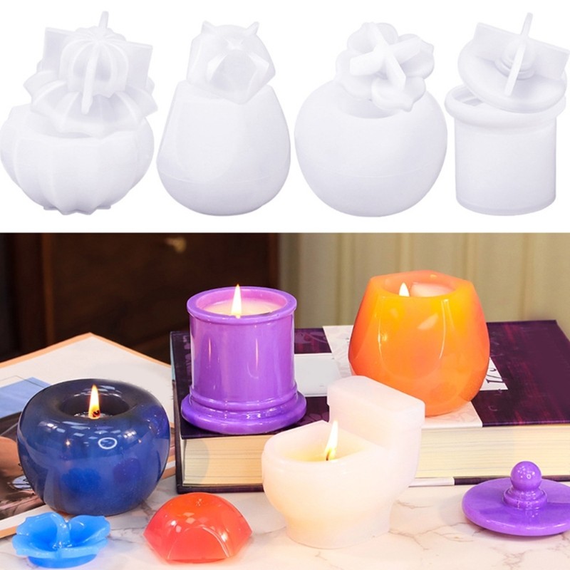 Silicone Mold for Crafting Jar with Lid Storage Box Jewelry Holder Mould gallery