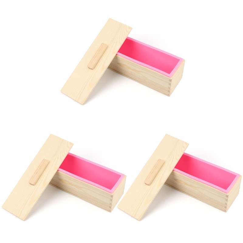 3 Packs 42 oz Soap Loaf moldses, moldses for 3 PCS pink, pink