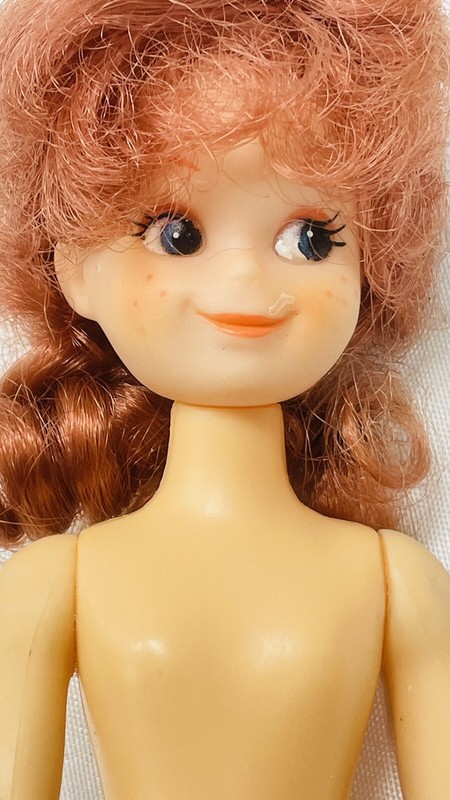 Wilton Cake Tops Topper Red Hair Little Girl Doll Pick Top Half Vintage gallery