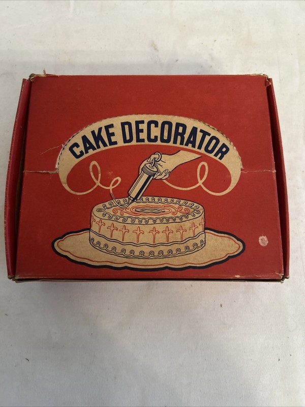 Vintage Aluminum Cake Decorator 7 Piece Set With Lorraine 1950’s