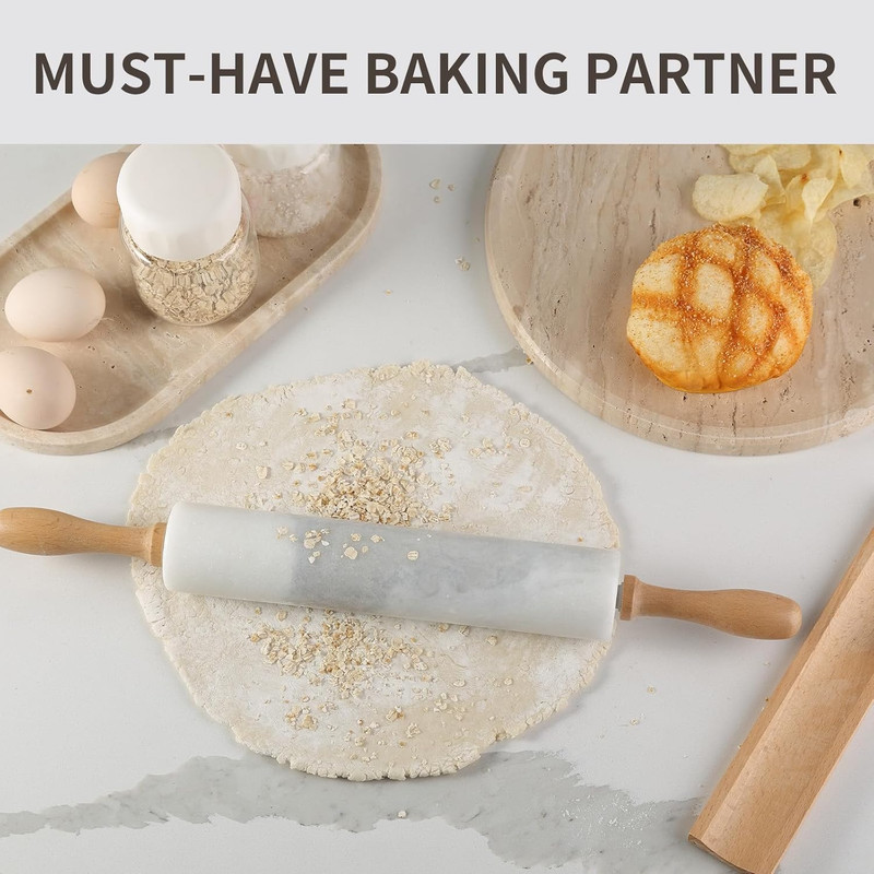 Koville Marble Rolling Pin, Non-Stick African Stone Polished Dough Roller, Pasta gallery