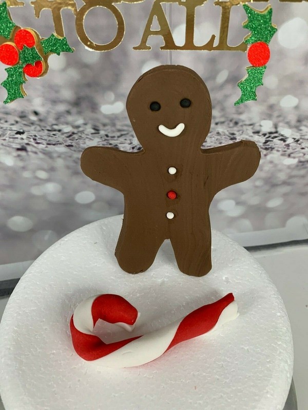 EDIBLE GINGERMAN CAKE TOPPER CAKE DECORATION CHRISTMAS XMAS