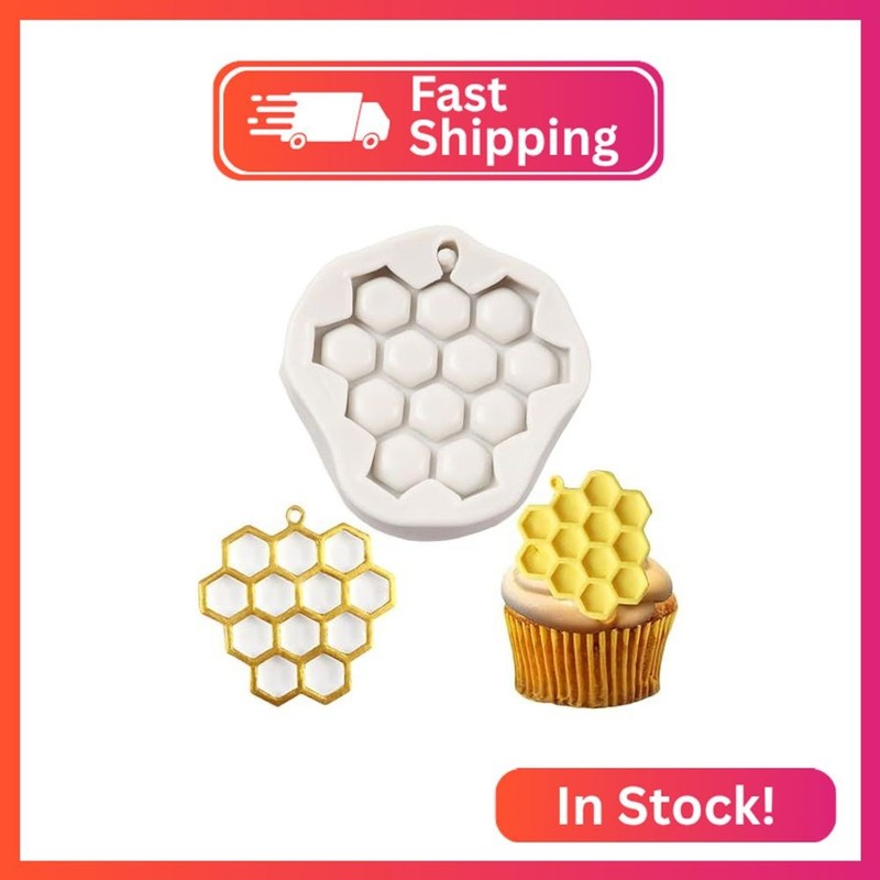 QDMOLDS Honeycomb Fondant Molds Beehive Silicone Mold For Chocolate Cake Decorat