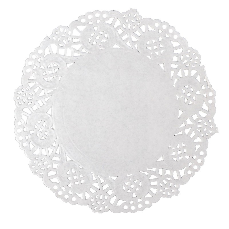 Iconikal 200-Count White Paper Lace Doilies, 6.5 inches,
