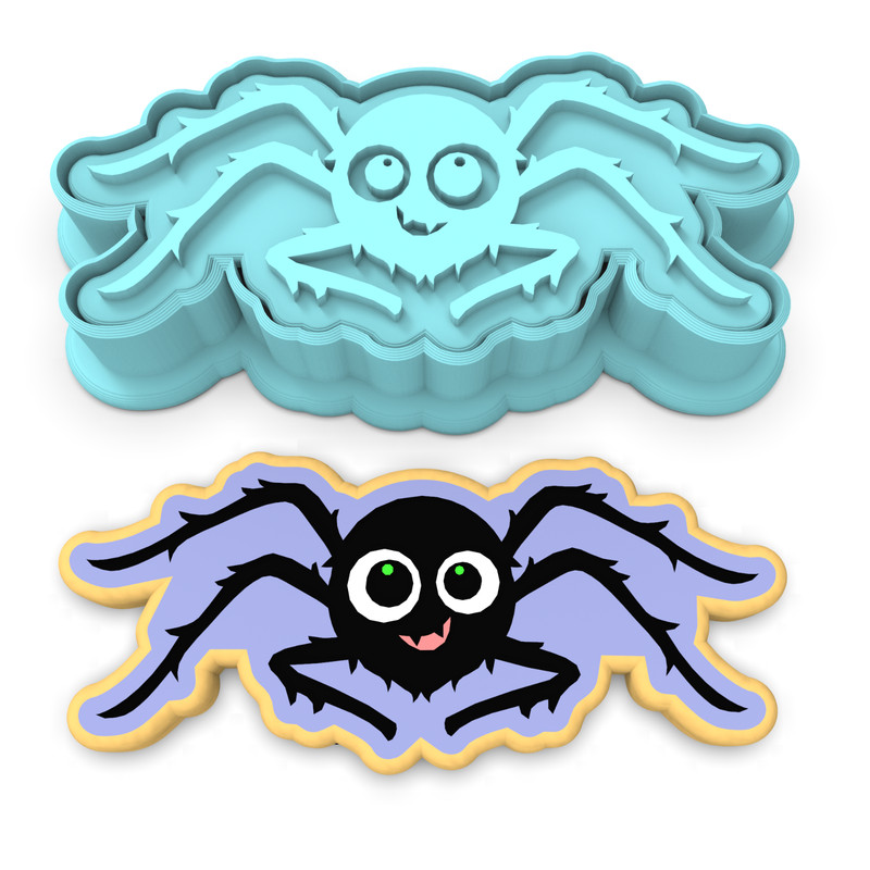 Spider Cookie Cutter & Stamp 1 | Halloween Spiders Bug Insect Spooky Scary