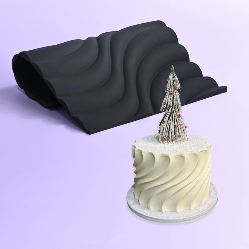Fondant Silicone Mold for Cake Decoration Cake Border Downsand Pattern Impres... gallery