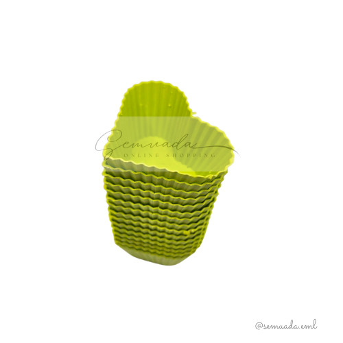 15 pcs x 3 sets Puto Mould Jelly Muffin Pudding Cup Steam Love Heart Shape Green gallery