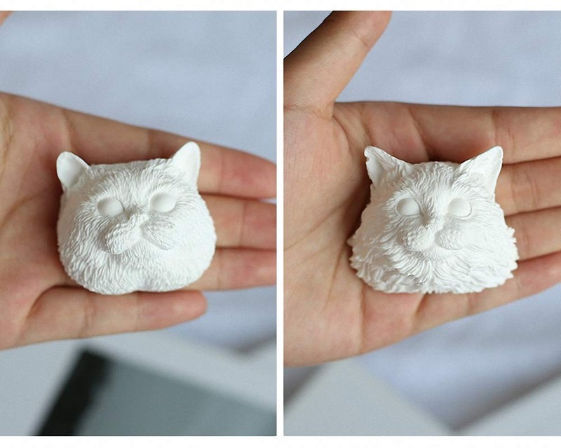 Set of 2 Pet Cat Silicone Resin Molds, British Shorthair & Ragdoll Random gallery