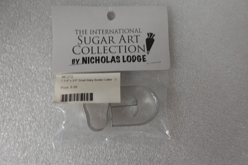 International Sugar Art Collection Nicholas Lodge small baby bootie cutter / NEW gallery