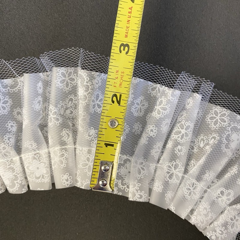 White Tuk-N- Ruffle , Cake Board Trim, Cake Decorating Supplies , 39 Ft. 1 Piece gallery