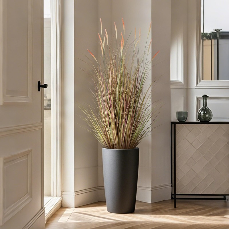 Kol 4Ft 2-Pack Artificial Cattail Reed Grass 47.2 Artificial Indoor Outdoor gallery