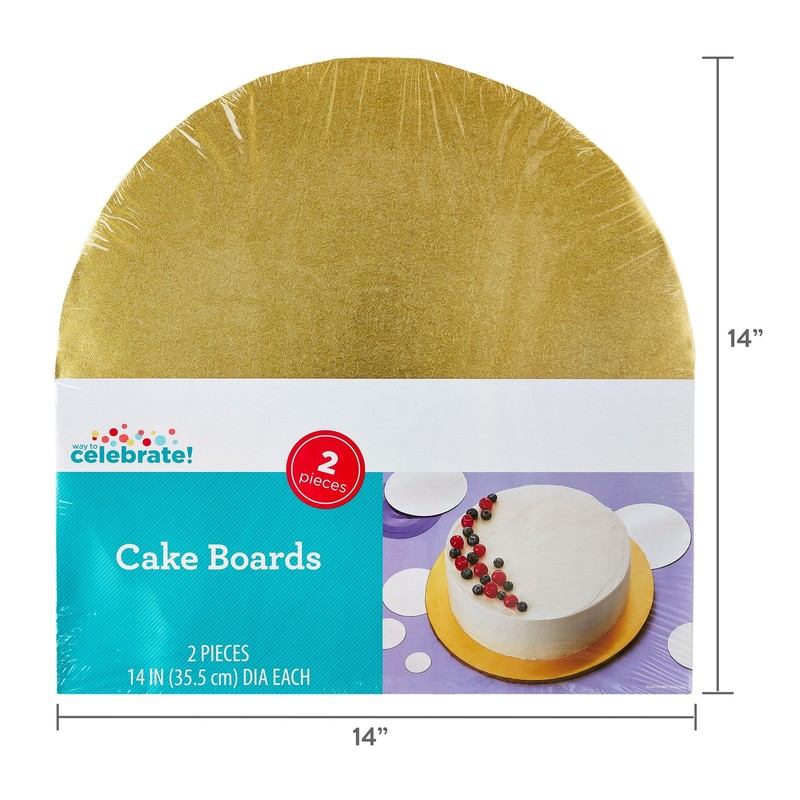 2 Pack 14 Inch Corrugated Cake Circle W/ Smooth Surface & Sturdy For Home Baking gallery