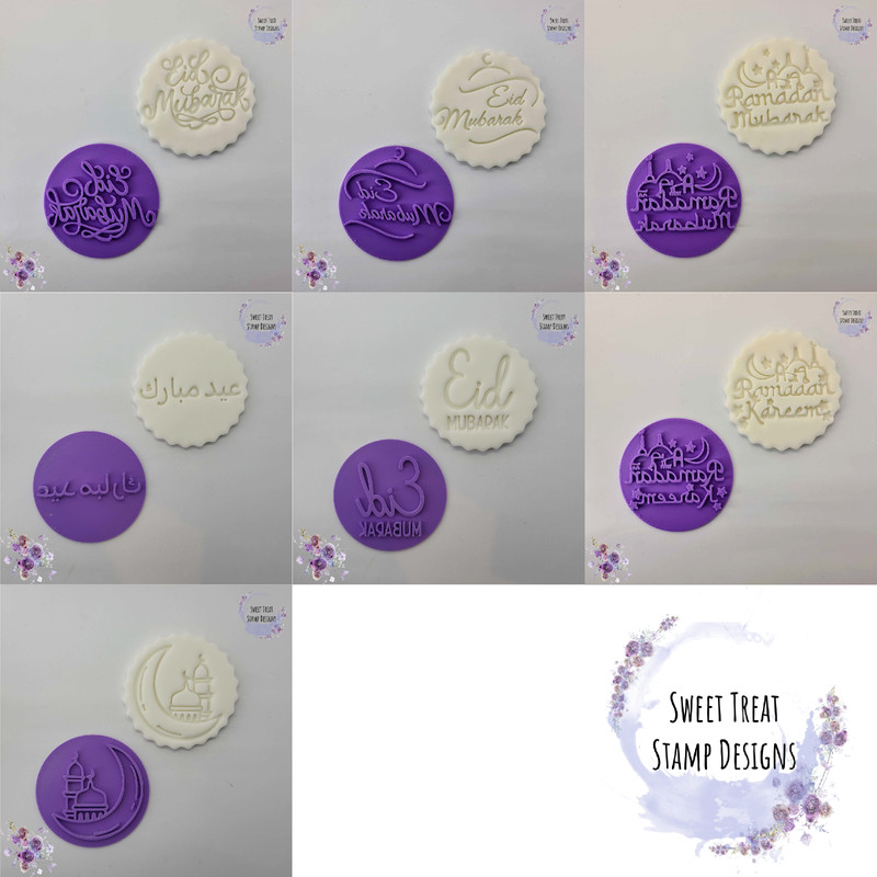 Ramadan Eid Mubarak Cookie Embosser Stamp Cupcake Fondant Stamp Icing Stamp