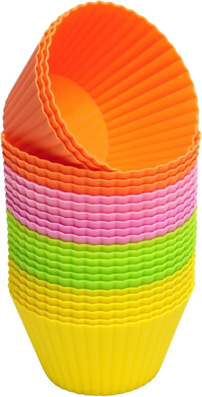 Extra Large Silicone Cupcake Baking Cups 12 Pack, 3.54 Inch Cupcake and Muffin L