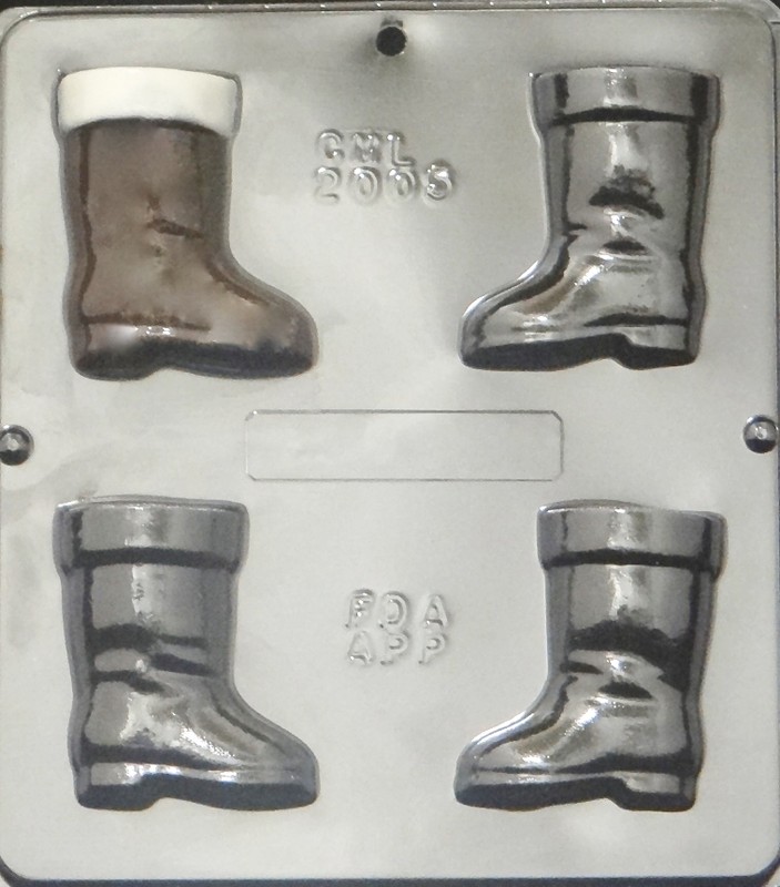 Santa Boot Assembly 4 3/4″ Chocolate Candy Mold Christmas 2005 NEW