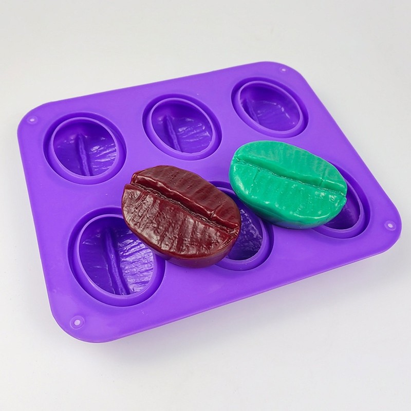 Cake Baking Molds Coffee Beans Shape Silicone Fondant Molds Wide Application gallery
