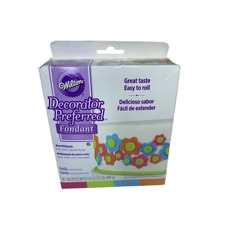 Wilton Decorator Preferred Neon Fondant 4-Pack Fondant Icing Vanilla 17.6oz gallery